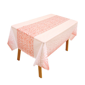 Mantel <span class=keywords><strong>de</strong></span> Plástico Desechable <span class=keywords><strong>de</strong></span> 54 x 108 Pulgadas para Mesas Rectangulares, Cubierta Impermeable para Decoraciones <span class=keywords><strong>de</strong></span> Nochevieja - Product Image 6