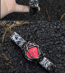 Orologio da Polso Creativo Unico Vantage Alabaster con Quadrante a Ragnatela Intrecciata, Moda Uomo, Acciaio, Hip Hop, Personalizzabile, al Quarzo con Data - Product Image 6