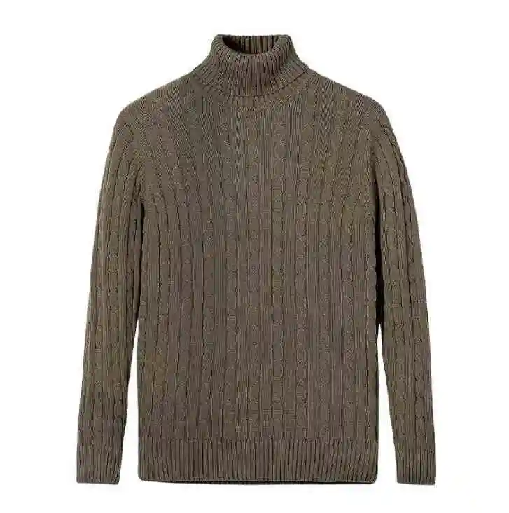 2020 शरद ऋतु और सर्दियों पुरुषों की बंद गले स्वेटर पुरुषों प्लस मखमल उमड़ना स्वेटर बड़े आकार स्लिम स्वेटर पुरुषों