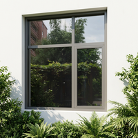 Fenêtre coulissante horizontale moderne en alliage d'aluminium durable, insonorisée, isolante thermiquement, hermétique, avec verrouillage, pour cuisine extérieure