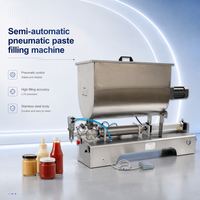Machine de remplissage semi-automatique pour pâte de ketchup et beurre de cacahuète, distributeur de liquides visqueux 80L, machine de remplissage à piston pneumatique