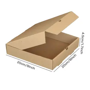 16 18 Inch White Kraft Custom Logo Design Food Pizza Packaging Box Cheap Personalized Corrugated Brown Paper Pizza Boxes Carton
