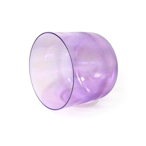 Cuenco de cristal de cuarzo con purpurina cosmética, instrumento de percusión para yoga, relajación y terapia de sonido por vibración. - Product Image 4