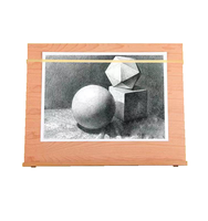 Table de dessin artistique réglable en bois naturel A3 à 4 positions 47x36cm, planche à dessin d'artiste