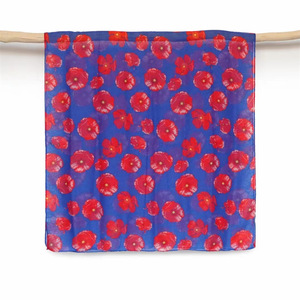 Prêt à expédier <span class=keywords><strong>coquelicot</strong></span> fleur conception viscose écharpes longue taille léger femmes écharpe motif floral coton sentiment cou foulards - Product Image 3