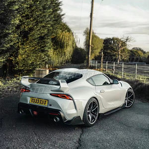 Pour Toyota Supra A90 2019-2020 Aileron de toit arrière en fibre de carbone de haute qualité, couvercle de coffre, style Streetfighter - Product Image 5