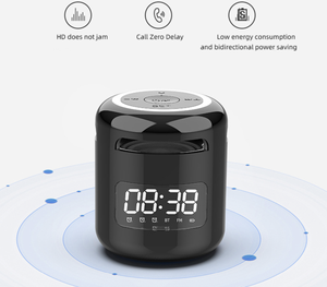 Haut-parleur portable mini sans fil Bluetooth V5.0 avec micro intégré, fonction horloge et lumière LED colorée pour <span class=keywords><strong>la</strong></span> <span class=keywords><strong>musique</strong></span> en extérieur (vente en gros) - Product Image 3