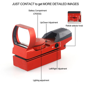 Mira holográfica de metal HD101 para caza con punto rojo y 4 retículas, color rojo - Product Image 2