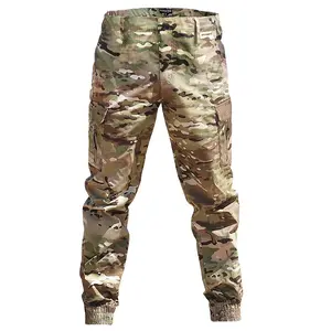 L4男士防水罗纹停止战术裤梳子徒步旅行狩猎多口袋工人货运裤长裤