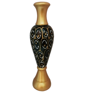 Mina Wok Vase With Printed Flower For Home Decoration - Product Image 2
