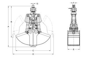 Ce iso שליטה מרחוק בתפזורת חומר טיפול אלקטרו הידראולי צופר לתפוס דלי עבור מנוף הספינה - Product Image 5