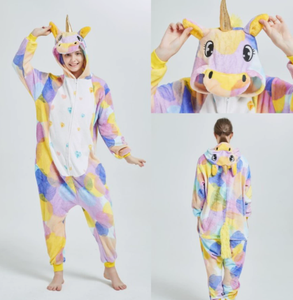 Nouvelle arrivée, combinaison en flanelle douce à capuche, motif licorne arc-en-ciel, costume de carnaval d'Halloween - Product Image 6
