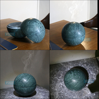 Brûleur d'encens aromatique en marbre vert indien, pierre naturelle pure, style antique, multi-formes, pour la décoration de la maison et des hôtels