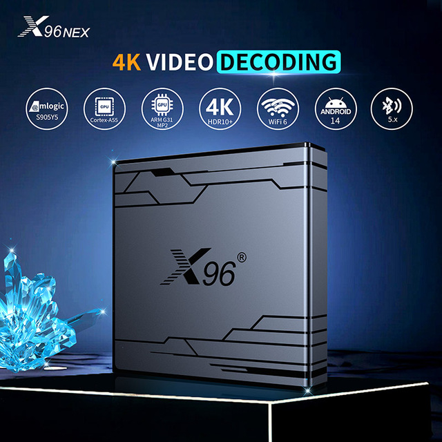 Factory X96 NEX Amlogic S905Y5 2GB/4GB 32GB Mini TV BOX ATV WiFi 6 4K B/T Set-top Box Android 14 Voice Remote Smart Android Box