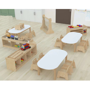 Fornitura di asilo a buon mercato e spedizione gratuita in legno Montessori classe Set per asilo nido in età prescolare <span class=keywords><strong>mobili</strong></span> per bambini - Product Image 2