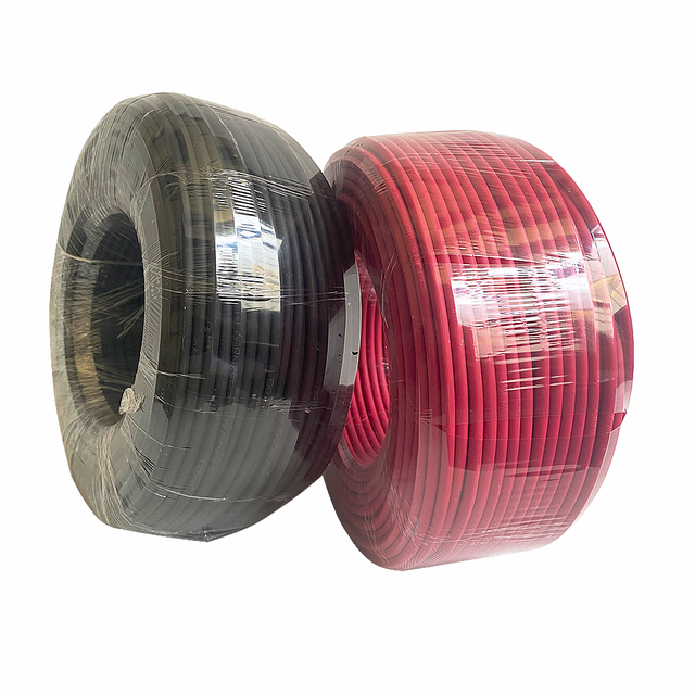 Hot-Selling PV Solar DC Cable 4mm 6mm 10mm Tinned Copper Twin-Core PV1-F Solar Electric Wire Cable
