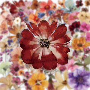 50 miếng dán trang trí hoa cổ điển trong suốt để trang trí cửa sổ miếng dán hoa khô cây mô phỏng - Product Image 5