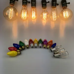 120V 220V 5W 10W 25W trang trí đèn ánh sáng bóng đèn E12 E14 E26 E27 cổ điển Edison phong cách sợi đốt/LED bóng đèn dây tóc