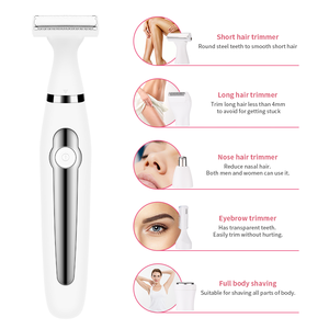 Rasoir électrique rechargeable multi-usage 6-en-1 pour <span class=keywords><strong>femme</strong></span>, rasoir électrique sans fil pour les jambes, le visage et le corps, ensemble <span class=keywords><strong>de</strong></span> rasoirs électriques pour femmes, usage domestique - Product Image 2
