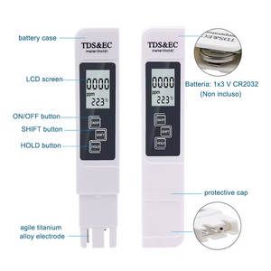 Testador de Água para Aquário, Testador de <span class=keywords><strong>pH</strong></span>, TDS, Testador de Solo, Testador de Oxigênio, Equipamento para Bebidas de Iogurte, Testadores de Líquidos, Medidor de Condutividade Elétrica para Alimentos - Product Image 5