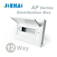Boîtier de distribution électrique étanche en métal pour montage encastré en intérieur, haut de gamme, 12 voies, IP30, plaque en acier laminé à froid