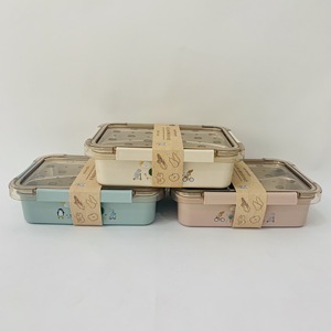 JS-2429/2428 Three Grids Two Layers Hot Vacuum Insulation 304 Stainless Steel Tiffin Division Food Storage Lunch Container Box