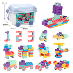 高密度キッズベビーDiyブロックプレイセットティーザーラバーシリコンスタッキングおもちゃ、ソフトプレイブロック、シリコンビルディングブロック - Product Image 6