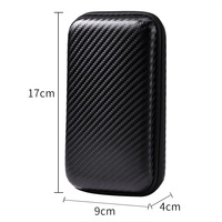 Sac de rangement pour casque audio en EVA noir avec fermeture éclair, 17*9*4 cm, avec emplacement pour disque dur mobile de 2,5 pouces et boîte de rangement pour alimentation