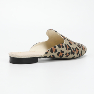 Top top qualité unisexe relax mules léopard femmes en cuir véritable mules plates sans lacet confortable <span class=keywords><strong>espadrilles</strong></span> sandale - Product Image 6