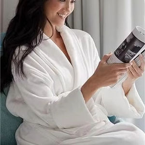 Bata de Baño de Felpa Suave de Lujo para Mujer, Cómoda, de Grado SPA, Invierno, Sólida, ODM, Romántica, para Baño y Descanso - Product Image 2