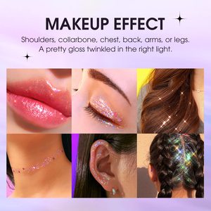 Brillo suelto de etiqueta privada para maquillaje de Ojos de escenario, gel de brillo corporal de lentejuelas brillantes para cabello facial, uñas, maquillaje de brillo de Festival - Product Image 6