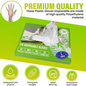 Guanti Monouso <span class=keywords><strong>in</strong></span> TPE Spesso per Alimenti, Impermeabili e Resistenti all'Olio, Senza Polvere, per Cucina e Uso Domestico - Product Image 4