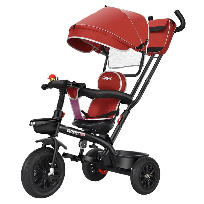 Istaride Draagbare Baby Driewieler Fiets Kinderen Driewieler Kinderwagen Fietsdraaibaar Kinderwagen Stoel Afneembare Paraplu Kinderwagen