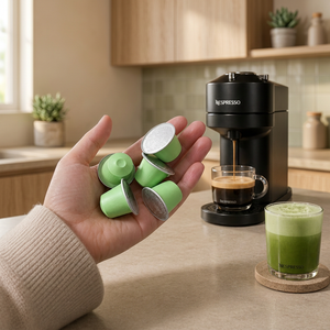 Capsules de matcha de qualité cérémonielle Uji premium compatibles avec les machines Nespresso, dosettes de thé vert biologique, marque privée - Product Image 1
