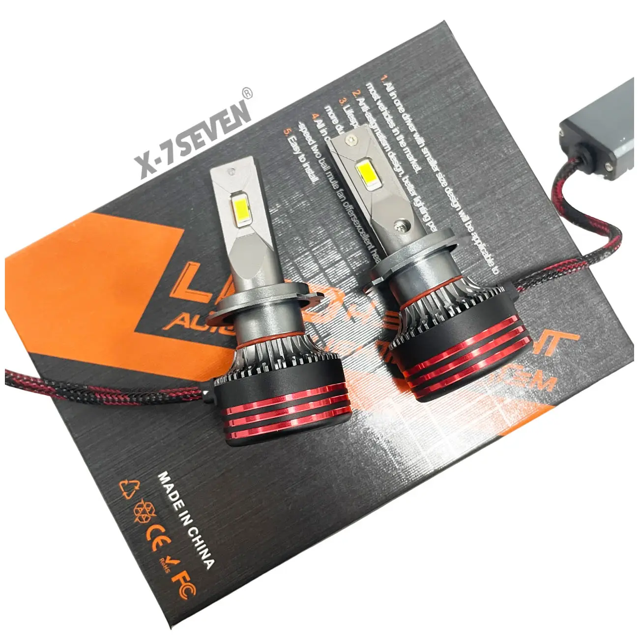 X-7SEVEN yeni varış M8 Pro 9005 9006 H1 H7 H11 120w 23000 lümen LED far ampulü evrensel araçlar için