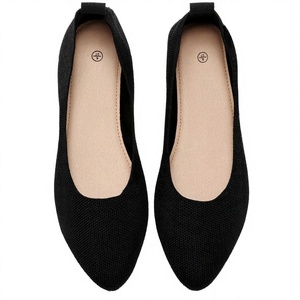 Spring Summer <b>Flat</b>-<b>soled</b> Mesh Upper Cotton Outsole Pointed Toe Soft-<b>soled</b> Non-slip Comfortable Medium-sized Single <b>Shoes</b> - Product Image 3