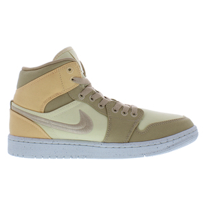 Nike รองเท้า Air Jordan 1 MID SE สำหรับผู้หญิง & oxds มัสลิน/ทะเลทราย/สีทองท้องฟ้า-100% ของแท้ - Product Image 1