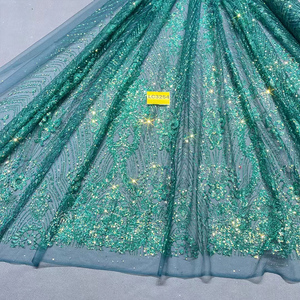 Vendita diretta in fabbrica <span class=keywords><strong>tulle</strong></span> con paillettes glitter in vetro <span class=keywords><strong>verde</strong></span> per abito da sposa - Product Image 2