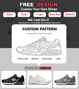 HUAMAK OEM Nefes Alabilen Fileli Hafif Kalın Tabanlı Spor Koşu Ayakkabıları Erkek Sneakerları - Product Image 3