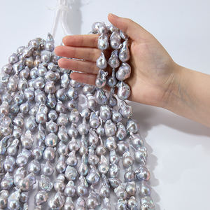 Prezzo di fabbrica perla grigia perla d'acqua dolce barocca perla per bracciale collana creazione di gioielli - Product Image 3
