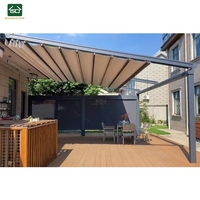 Toit pliant de pergola d'auvent rétractable de conception moderne de véranda toit en pvc toutes saisons