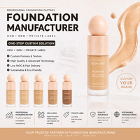 Poudre de fond de teint hydratante, résistante à l'eau, pour peaux sensibles, à contrôle du sébum, de haute qualité, OEM ODM, personnalisée, marque privée