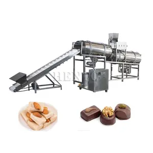 Seasoning Food Mixer / Automatic Sunflower Seeds Coater Roasting Machine / Coated Peanuts Production Line