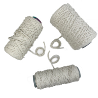 Fil de serpillière en coton blanc brut, polyester recyclé, 4 plis, à friction, fabriqué par le fabricant