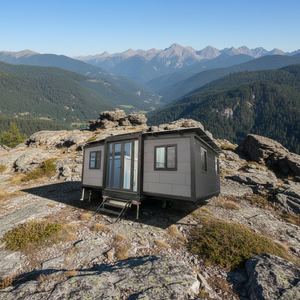 Vente directe économique : Cabane modulaire de camping de 20 pieds, portable sur roues, écologique, installation facile, isolation phonique, maison conteneur extensible - Product Image 1