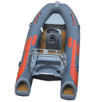 Bateau de pêche semi-rigide CE 3,9 m en PVC/Hypalon avec coque en fibre de verre, modèle 390, avec moteur hors-bord, à vendre