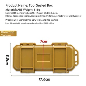 DFK01 Waterproof Dustproof Hard EDC Storage Box ABS Protective Tool Carry Case Custom Foam Interior For Outdoor <b>Knives</b> - Product Image 5