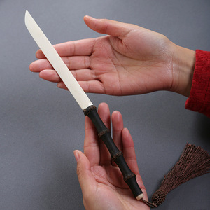 Zhuqige Plum Blossom Bamboo Paper Knife Ox Bone Blade Handmade Chinese Style Stationery Utility Knife - Product Image 1
