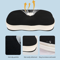 Coussin de siège en mousse à mémoire de forme de vente chaude rebond lent ergonomique après coussin de siège de bureau de soulagement de la douleur du coccyx