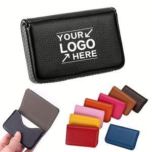 PU Flip Top Business <b>Card</b> <b>Box</b> with Magnetic Closure Durable Stylish Storage for Business <b>Cards</b> ID <b>Cards</b> Professional PersonalUse - Product Image 1